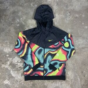 Nike Max Volume Windrunner Childs Size XL Woven Lined Hooded Heat Map Jacket